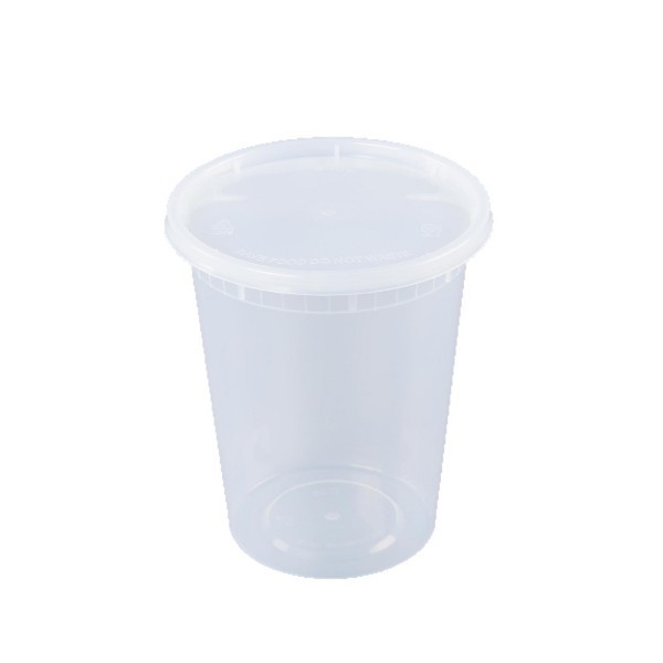 Clear 32oz PP Soup Cup with Lid