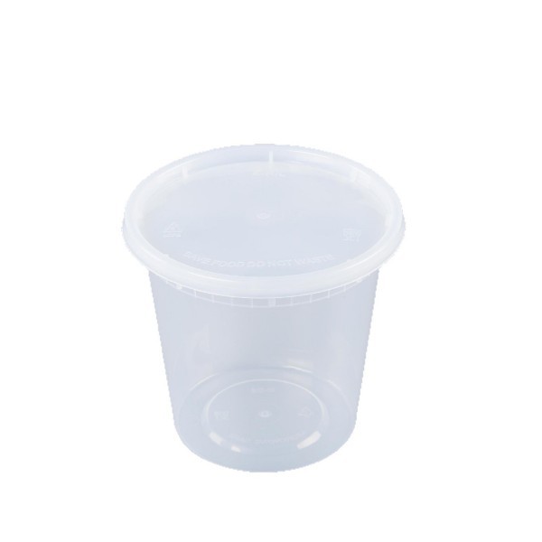Clear 24oz Disposable PP Soup Cup with Lid