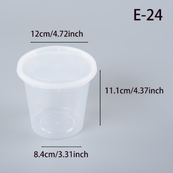 Clear 24oz PP Soup Cup with Lid