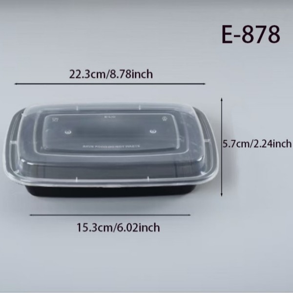 Disposable PP Take Out Square Container with Lid