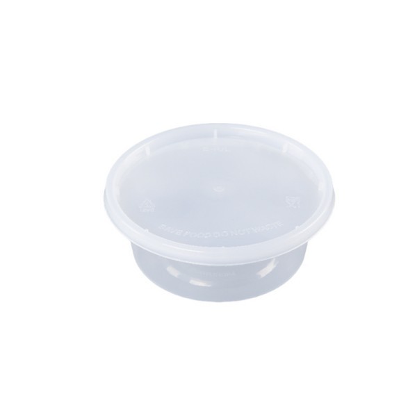 Clear 12oz PP Plastic Soup Cup with Lid